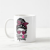 Borstkanker Bewustzijn Support-squad Messy Bun Wa Koffiemok (Links)