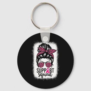 Borstkanker Bewustzijn Support-squad Messy Bun Wa Sleutelhanger