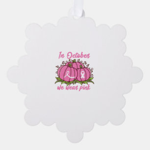 Borstkanker Bewustzijn T-shirt Oktober Draag Roze  Ornament Kaart