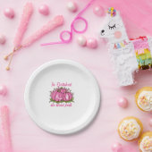 Borstkanker Bewustzijn T-shirt Oktober Draag Roze  Papieren Bordje (Feest)