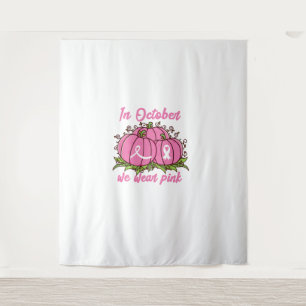 Borstkanker Bewustzijn T-shirt Oktober Draag Roze Wandkleed