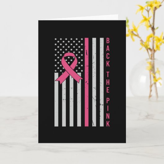 Borstkanker Bewustzijn Terug De Roze USA Patriot Kaart (Gele Bloem)