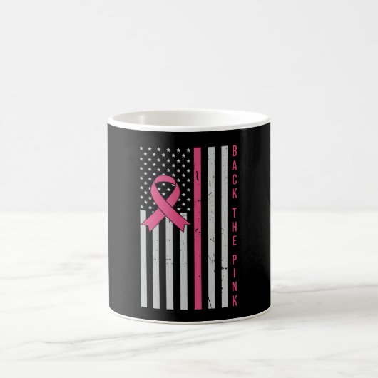 Borstkanker Bewustzijn Terug De Roze USA Patriot Koffiemok (Center)