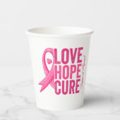 Borstkanker Bewustzijn Thema Papieren Cups Bekers (Voorkant)