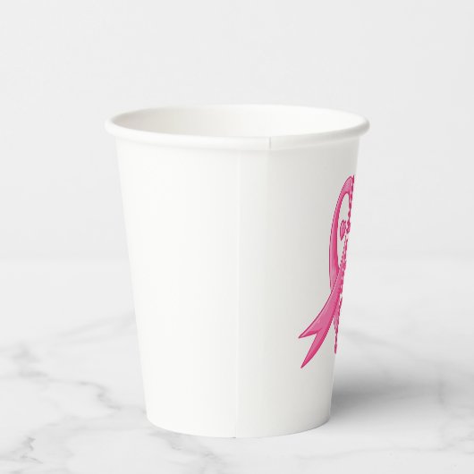 Borstkanker Bewustzijn Thema Papieren Cups Papieren Bekers (Rechts)