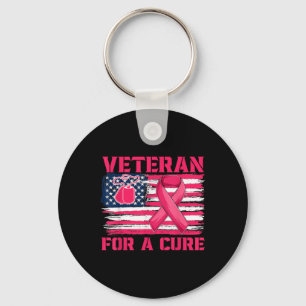 Borstkanker Bewustzijn Veteraan voor een Cure Amer Sleutelhanger