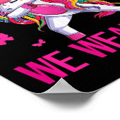 Borstkanker Bewustzijn voor Peuters Kinder Eenhoor Poster (Hoek)