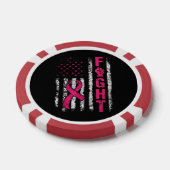 Borstkanker Bewustzijn VS Vlag Poker Chips (Enkel)