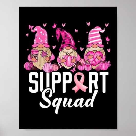 Borstkanker Bewustzijn Warrior Support Squad GNOM Poster (Voorkant)