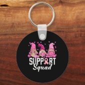 Borstkanker Bewustzijn Warrior Support Squad GNOM Sleutelhanger (Voorkant)