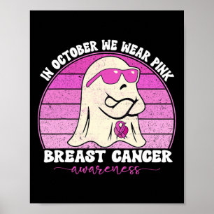 Borstkanker Bewustzijn We Draag Pink Ribbon Ghost Poster