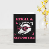 Borstkanker bewustzijn wild en ondersteunend grapp kaart (Gele Bloem)