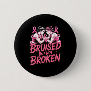Borstkanker bewustzijn worstel fan worstelaar ronde button 5,7 cm
