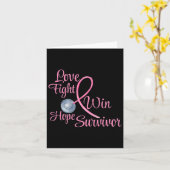 Borstkanker Bewustzijnscadeaus voor Vrouwen Vriend Kaart (Gele Bloem)