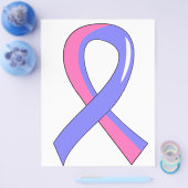 Borstkanker bij Mannen Blauw Roze Lint 3 Flyer (Enkel)