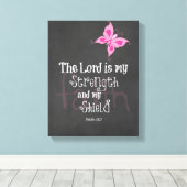 Borstkanker - Bijbelversie Canvas Afdruk (Insitu (Houten vloer))