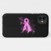 Borstkanker Bloemige Krullen Lint Case-Mate iPhone Case (Achterkant (horizontaal))