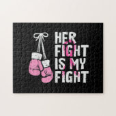 Borstkanker Bokshandschoenen Haar Vecht Mijn Vecht Legpuzzel (Horizontaal)