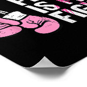 Borstkanker Bokshandschoenen Haar Vecht Mijn Vecht Poster (Hoek)