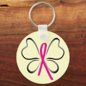 Borstkanker Boterfly Sleutelhanger (Voorkant)
