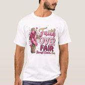Borstkanker Bow 2025 T-shirt | Borstkanker AWA (Voorkant)