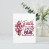 Borstkanker Bow 2025 T-shirt | Borstkanker AWA Briefkaart (Staand voorkant)