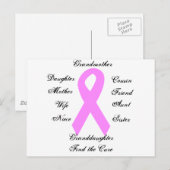 Borstkanker Briefkaart (Voorkant / Achterkant)
