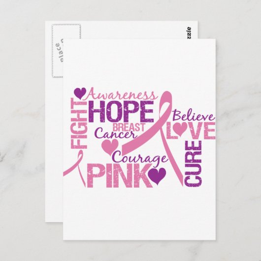 Borstkanker Briefkaart (Voorkant / Achterkant)