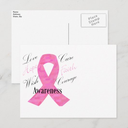 Borstkanker Briefkaart (Voorkant / Achterkant)