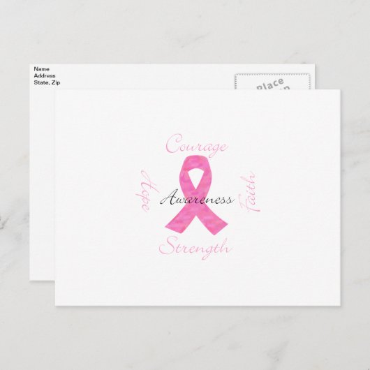 Borstkanker Briefkaart (Voorkant / Achterkant)