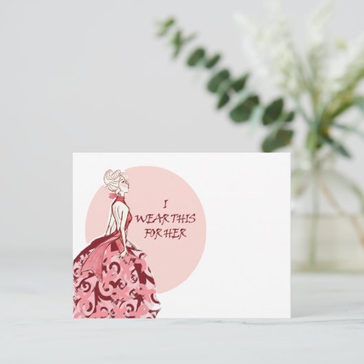 borstkanker briefkaart (Staand voorkant)