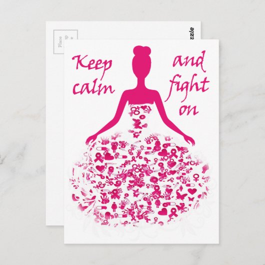 borstkanker briefkaart (Voorkant / Achterkant)