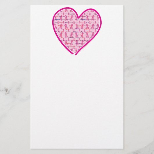 Borstkanker Briefpapier (Voorkant)