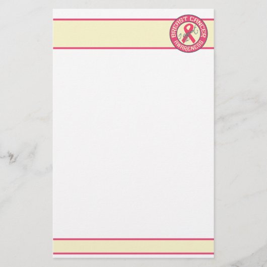 Borstkanker briefpapier - pas aan (Voorkant)