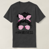 Borstkanker — Bun Glasses Awarenes T-shirt (Design voorkant)