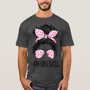 Borstkanker — Bun Glasses Awarenes T-shirt