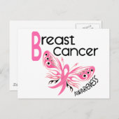 Borstkanker BUTTERFLY 3.1 Briefkaart (Voorkant / Achterkant)