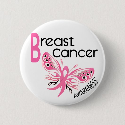 Borstkanker BUTTERFLY 3.1 Ronde Button 5,7 Cm (Voorkant)