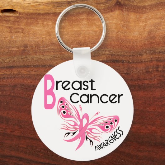 Borstkanker BUTTERFLY 3.1 Sleutelhanger (Voorkant)