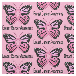 Borstkanker Butterfly Ribbon of Hope Stof