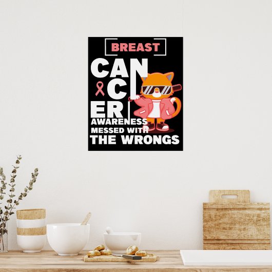 Borstkanker, bv. met de fouten, C Poster (Keuken)