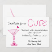 Borstkanker/Cocktails voor een zuivere uitnodiging (Voorkant / Achterkant)