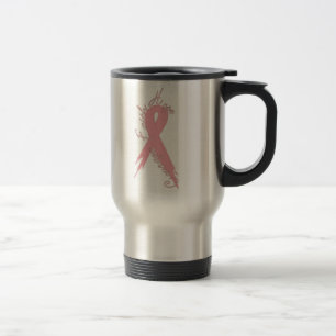 Borstkanker Courage Faith & Hope Travel Mug  Reisbeker