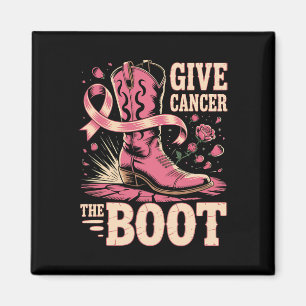 Borstkanker Cowboy Geef Kanker De Boot Cowgirl Magneet