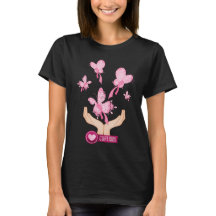 Borstkanker Cure Butterflies T-shirt