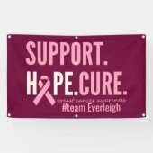 Borstkanker Custom Gepersonaliseerde Banner Sign (Horizontaal)