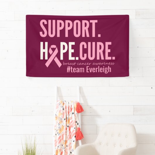 borstkanker Custom gepersonaliseerde naam Banner S (Insitu)
