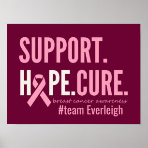 borstkanker Custom Gepersonaliseerde Poster Prints