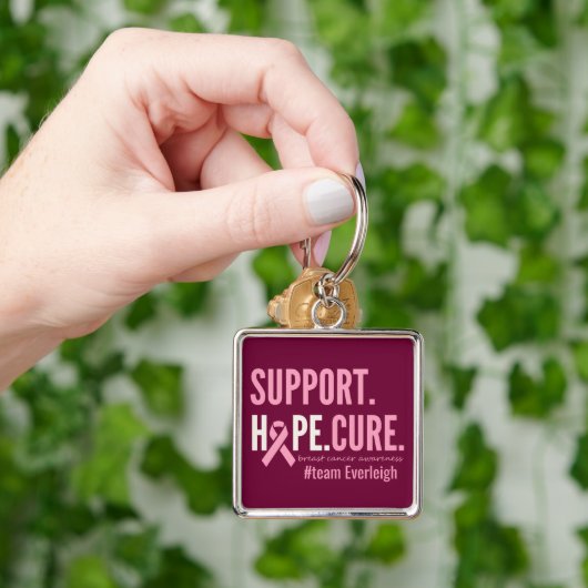 borstkanker Custom Gepersonaliseerde Sleutelhanger (Hand)