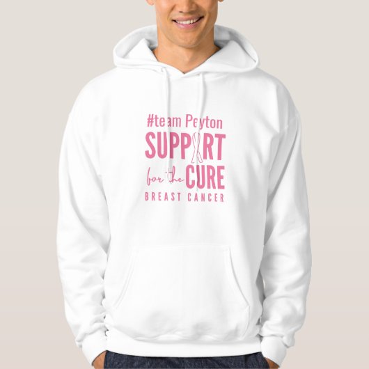 borstkanker custom support Pullover Hoodie (Voorkant)